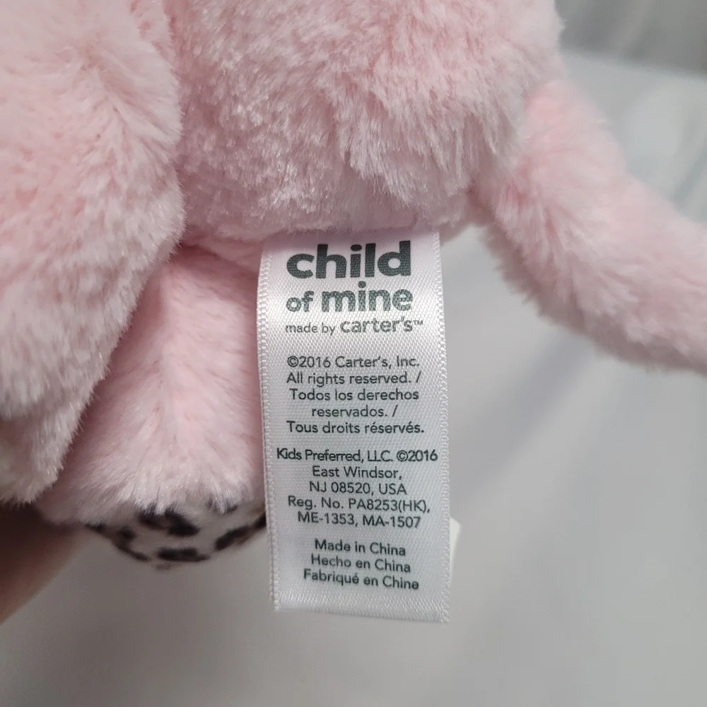 Carter's Child of Mine Pink Cat Plush Leopard 8